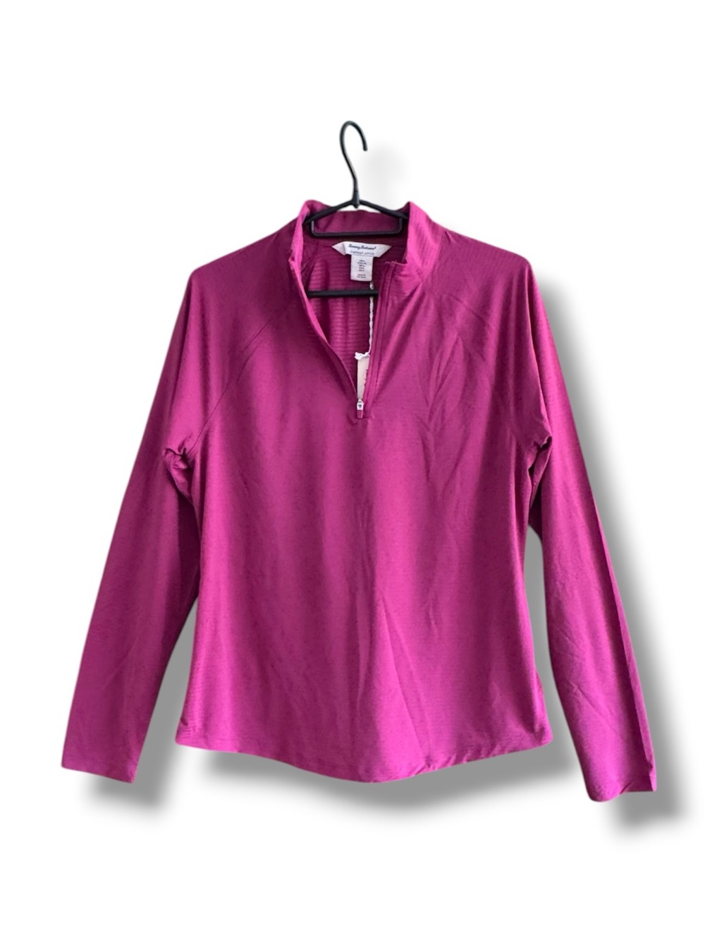 Tommy Bahama Women's Pink Boysenberry Quarter-Zip Long Sleeve Pullover